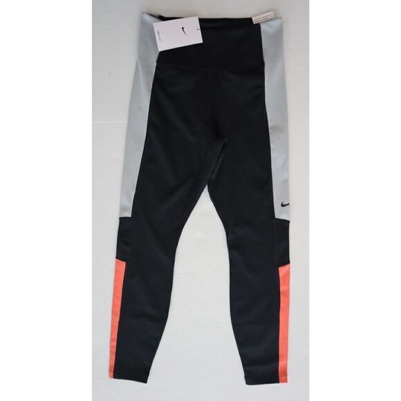Nike One DD4574-011 Women's Sz S Colorblocked DRI-FIT Mid-Rise 7/8 Leggings - Picture 2 of 9